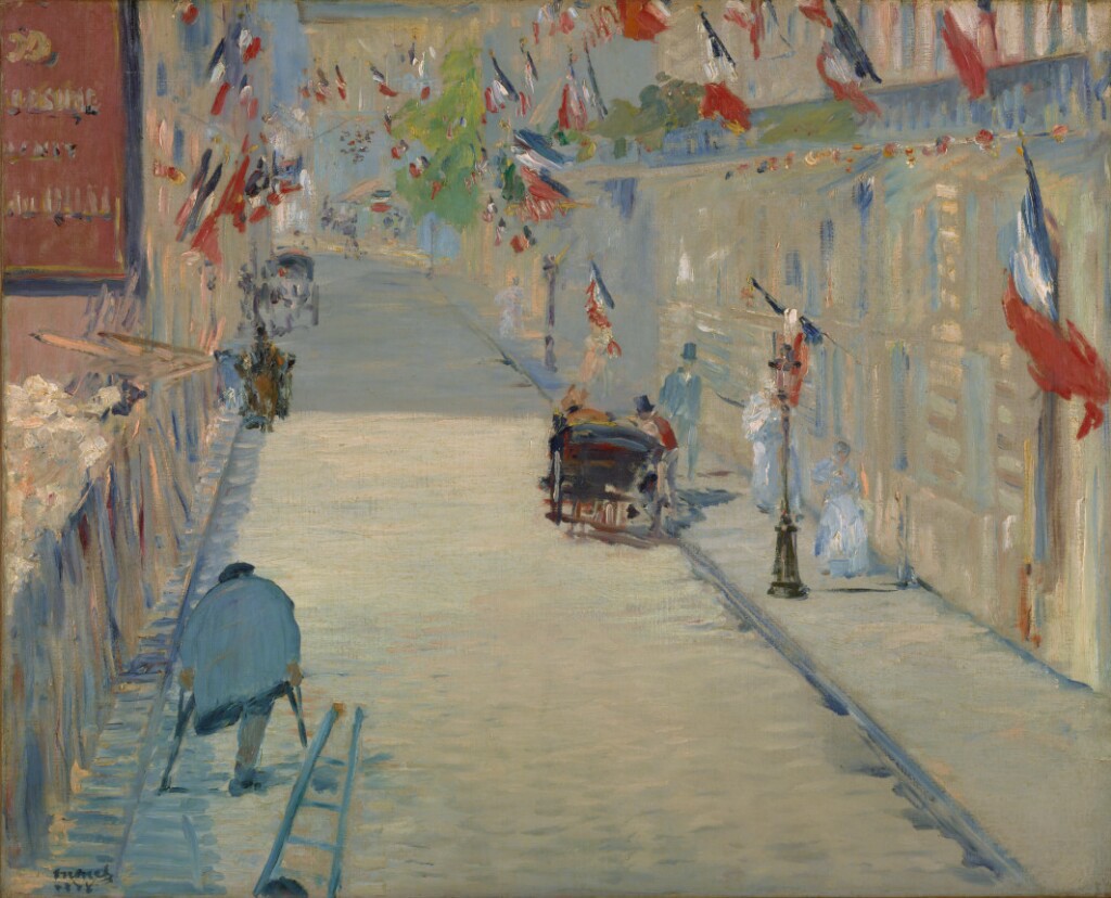 image47-54 Manet, Rue Mosnier imbandierata, 1878, xm 65.4 × 80, Los Angeles, Getty Museum.jpeg