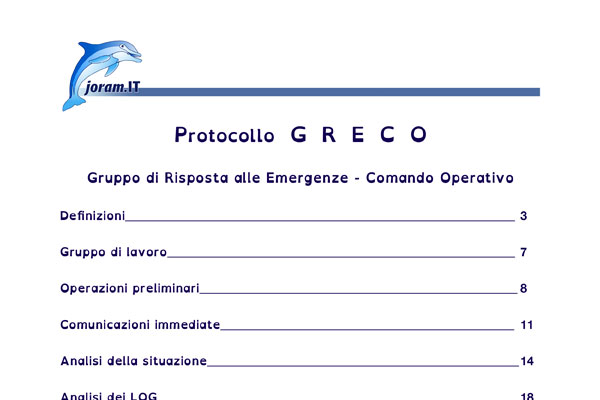 Esempio di un protocollo operativo